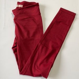 Outdoor Voices Full Length Red Heather Leggings